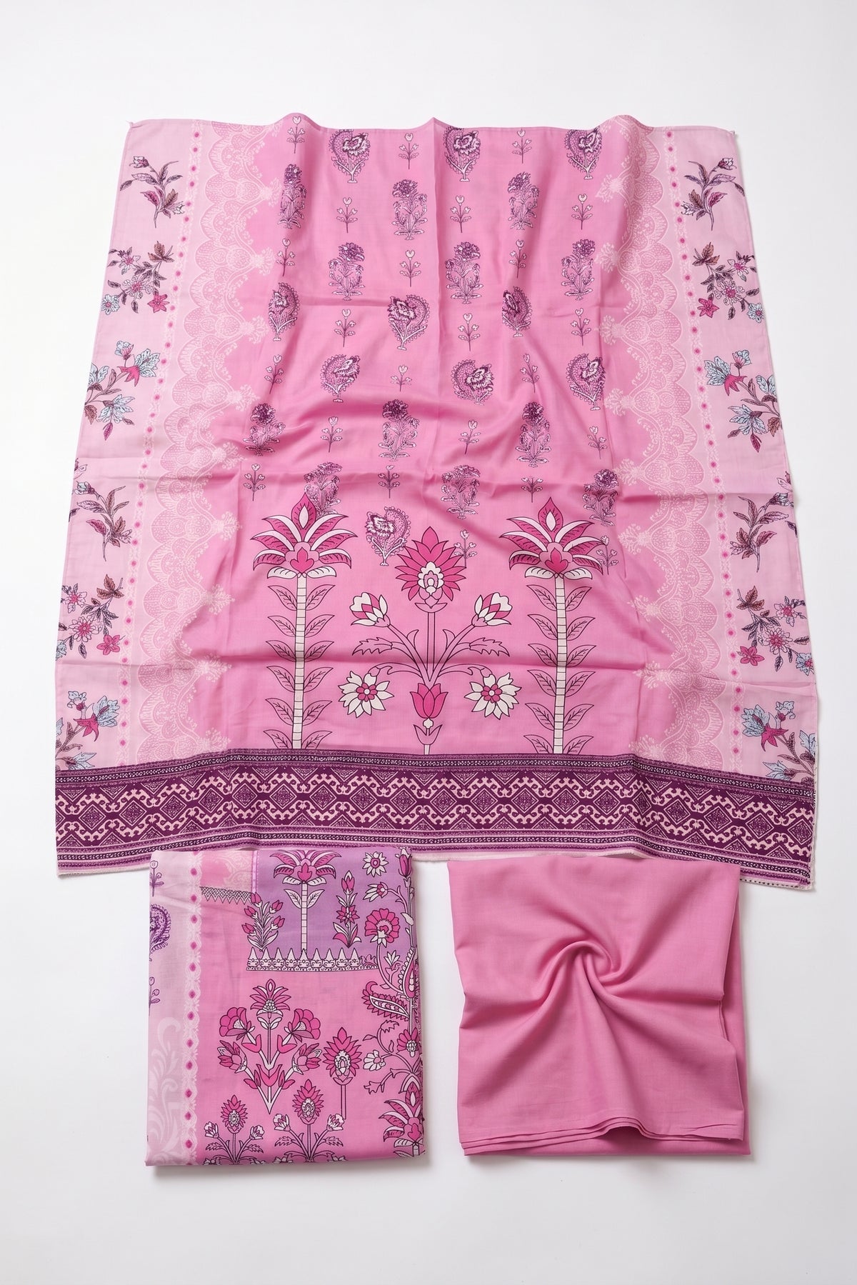 Digital Printed Linen 3-Piece Suit