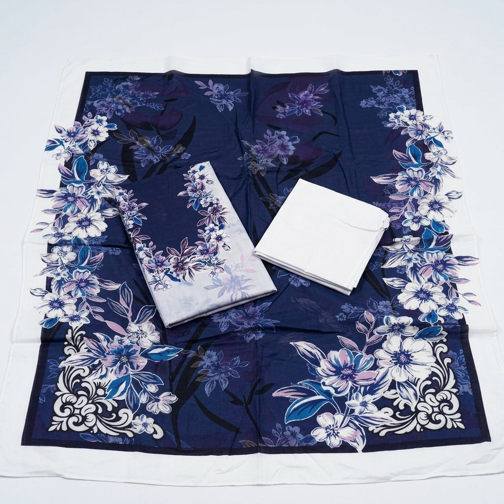 JJ Classic Digital Printed Lawn 3PC