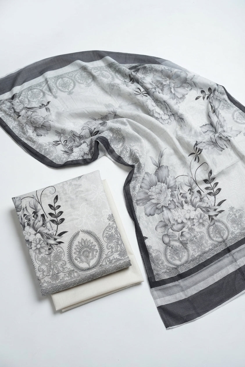 JJ Classic Digital Printed Lawn 3PC