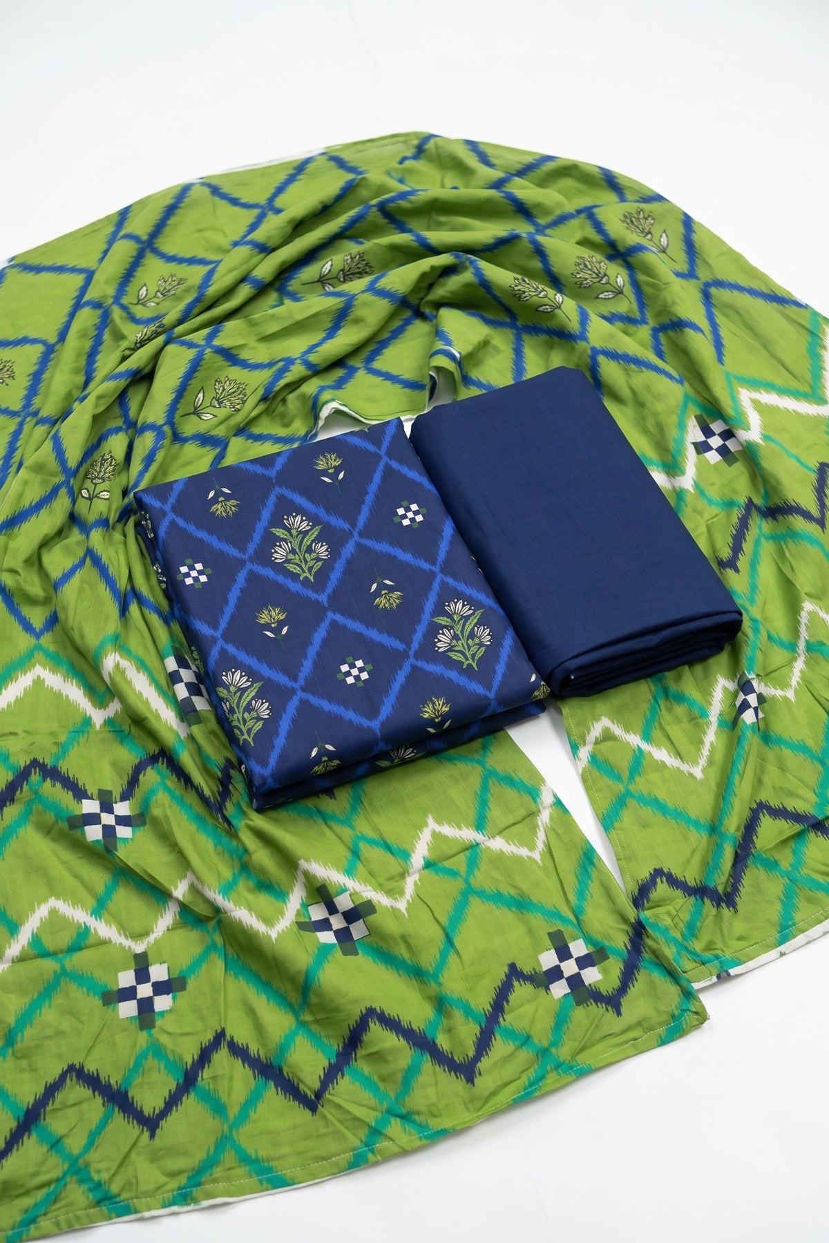 Digital Printed Linen 3-Piece Suit