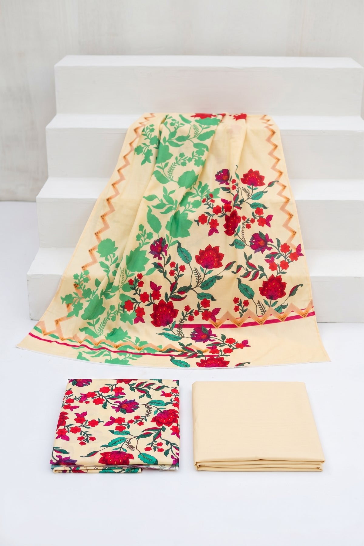 Digital Printed Linen 3-Piece Suit