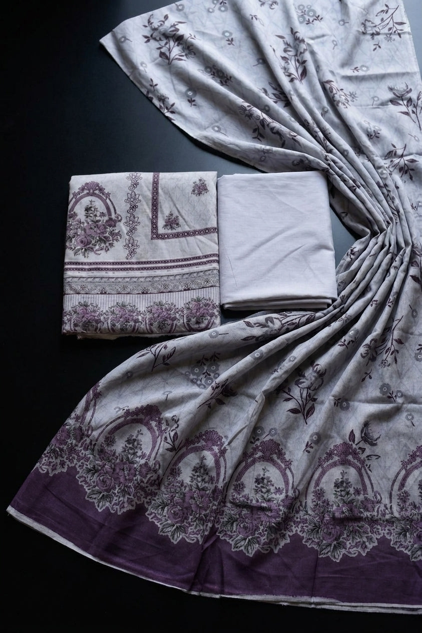 JJ Classic Digital Printed Lawn 3PC