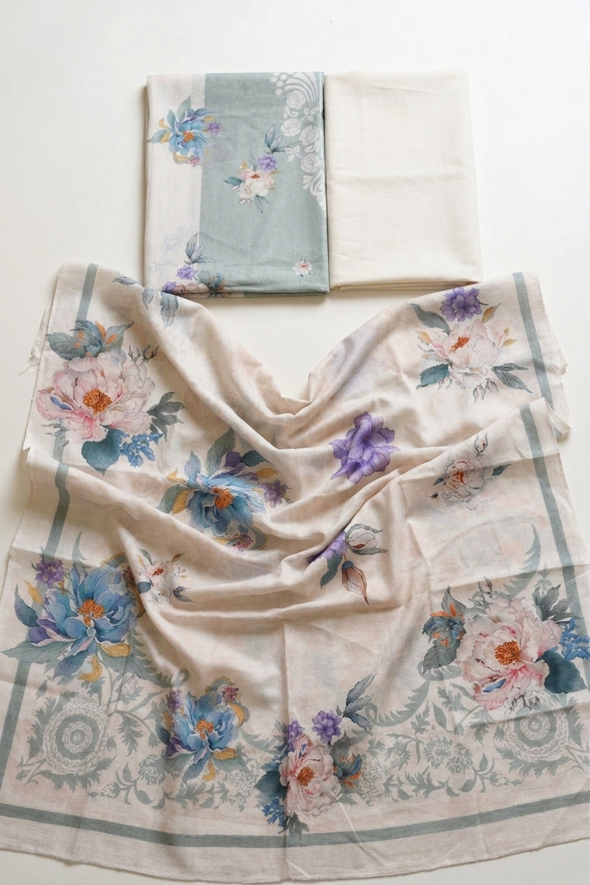 jj Classic Digital Printed Lawn 3PC