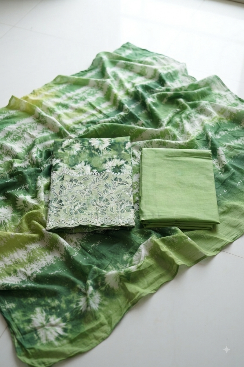 JJ Printed & Boarder Emb Lawn 3PC