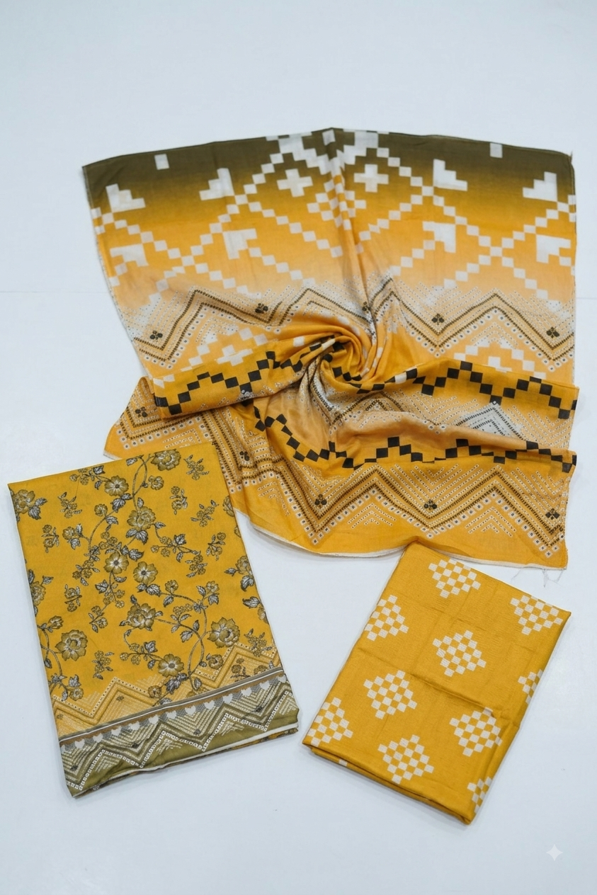 Printed Lawn 3PC