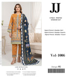 JJ – 3 Piece Printed Khaddar Suit | Vol-1006